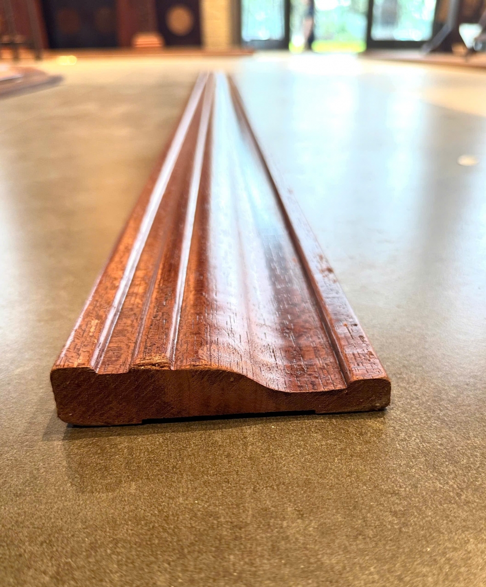 Len chân tường gỗ Gõ đỏ bản từ 5-8,5cm